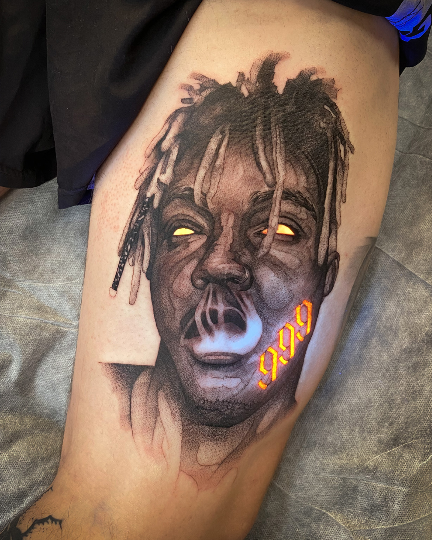 UV tattoo artist Sydney — glow tattoo under blacklight by jjhalltattoo